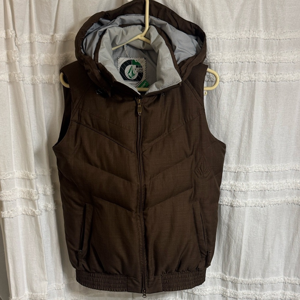 Volcom Dark Brown Hooded Vest